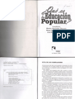 Que Es La Educacion Popular AAVV 2008