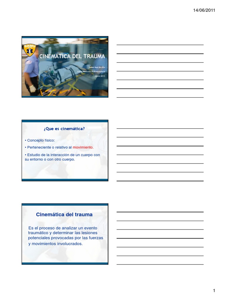 Cinemática del Trauma en Accidentes | PDF