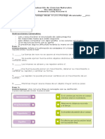 Evaluacion Ciencias Fuerza y Movimiento.