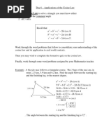 11 - Day 6 - Applications of The Cosine Law