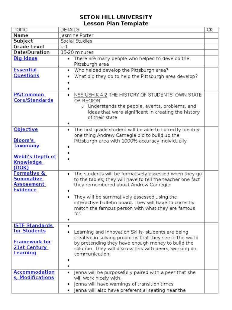 First Grade Lesson on Andrew Carnegie | PDF | Epistemology | Applied ...