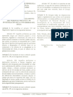 Reforma Parcial Del Reglamento Del Personal Docente y de Investigación de LUZ PDF