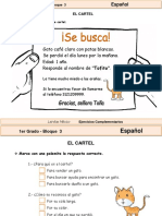 1er Grado - Español - El Cartel PDF