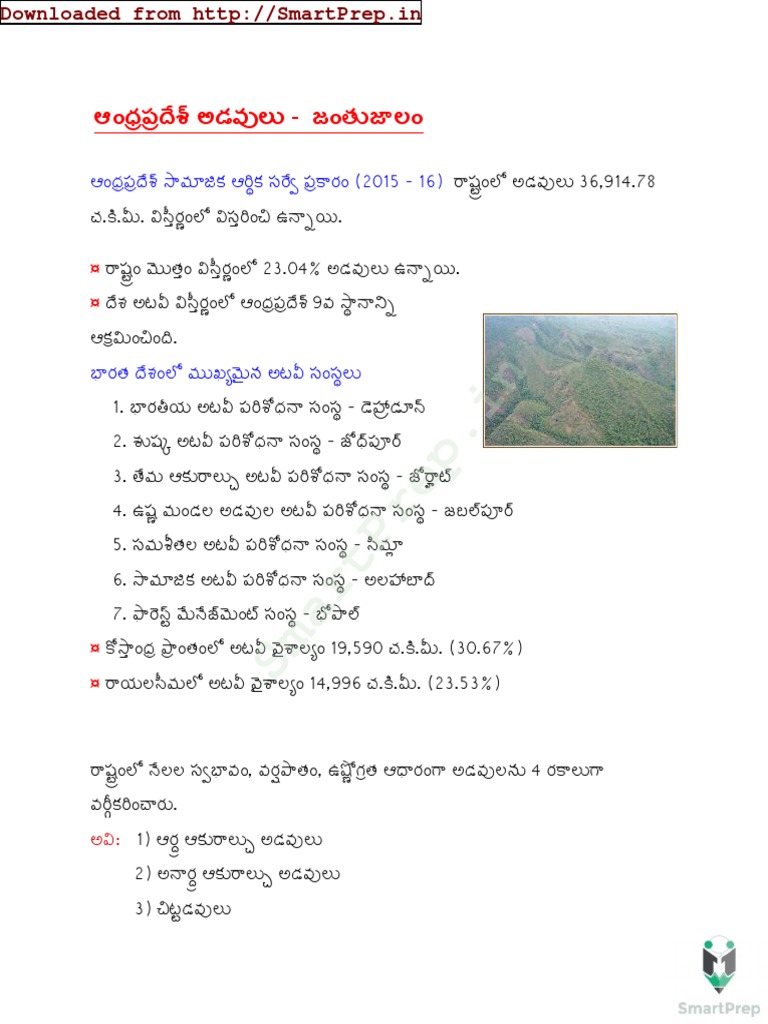 APGeography Forests Telugu PDF