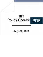 HIT Policy Committee - 2010-07-21