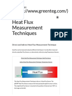 Direct and Indirect Heat Flux Measurement Techniques