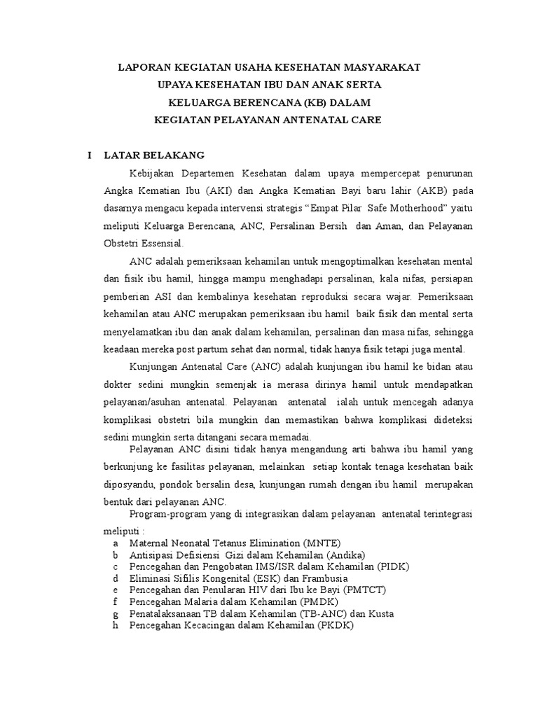 F6 Laporan Kegiatan Usaha Kesehatan Masyarakat