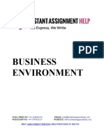 Business Environment Sample Assignment by Expert Writers