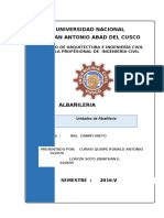 INFORME ALBAÑILERÍA