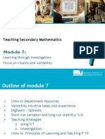 Teaching Secondary Mathematics: Learning Through Investigation: Focus On Chance and Variability