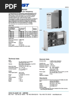 Measuring Transducers F 400 Transducers For Frequency: Technical Data General Data