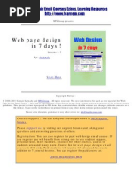 Web Page Design in 7 Days !: Avinash