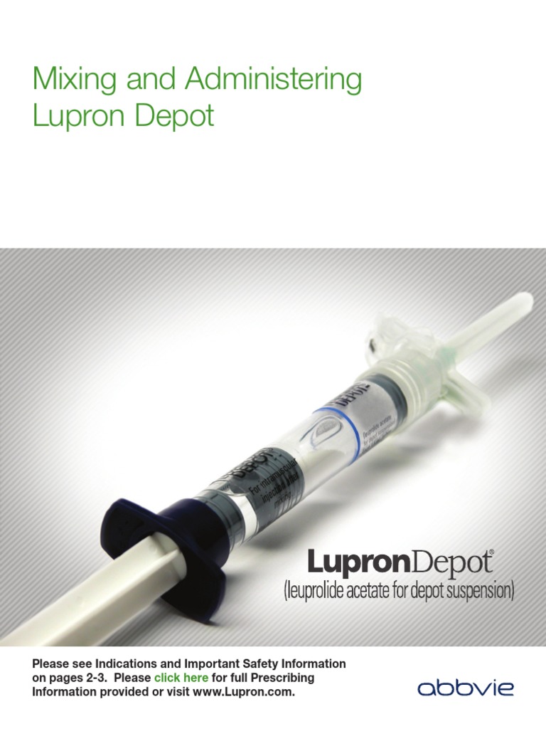 Lupron Administration Instructions Injection (Medicine) Low Density