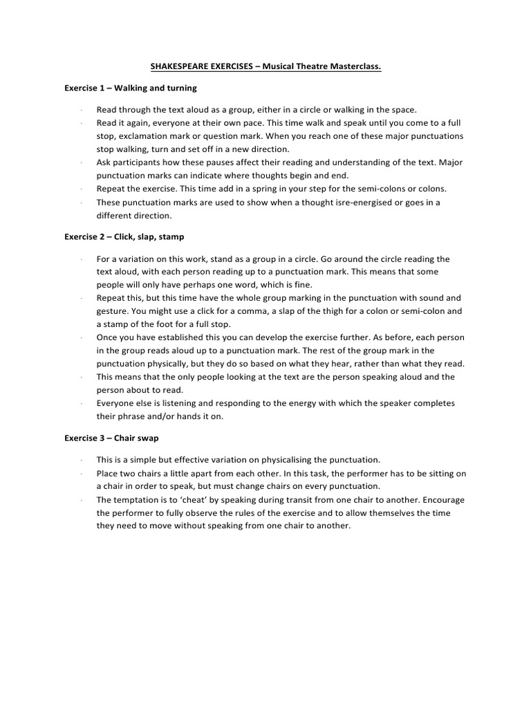 Shakespeare Exercises | PDF | Language Arts & Discipline | Foreign ...