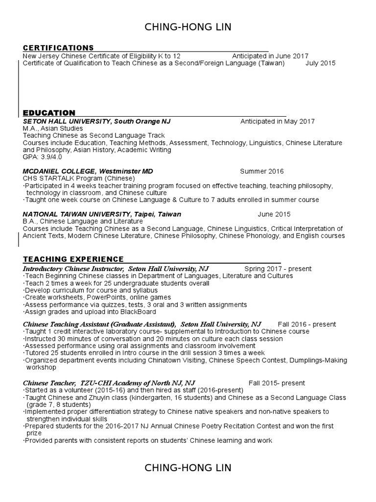 Teacher Training Programs Chinese Language Teacher Ipa