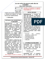 Missa em ação de graças pelo dia do trabalho