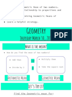 Geometric Mean Lesson Slides