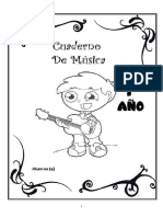 1 - Año Cuaderno de Música (25 Hojas)