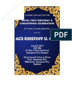 Royal Birthday & Christening Celebration for Ace Kristoff U. Ong