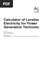 Calculator Levelized Cost of Electricity and FIT Comparison V1.0