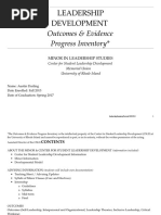 Outcomes & Evidence Progress Inventory : Leadership Development