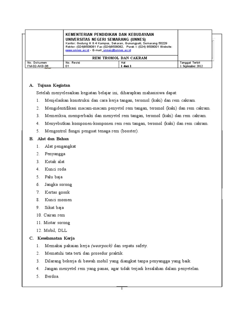 Job Sheet REM PDF PDF