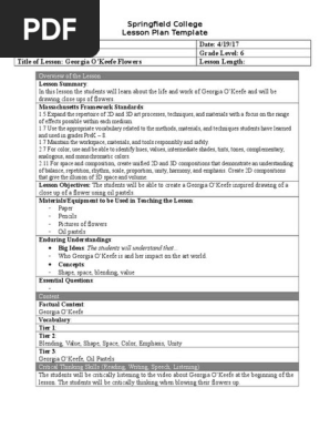 Free 10 College Lesson Plan Examples Templates Download