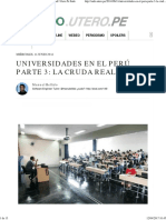 Universidades en El Perú Parte 3 - La Cruda Realidad - Ú