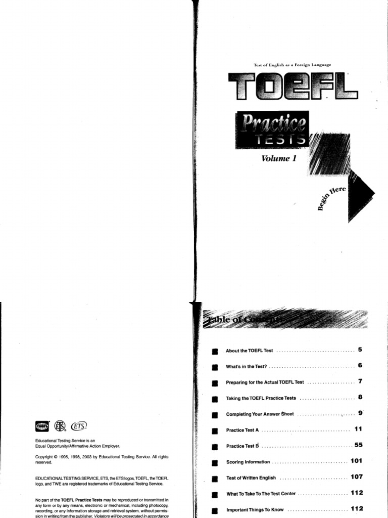 Official TOEFL iBT Tests, Volume 1 by Educational Testing