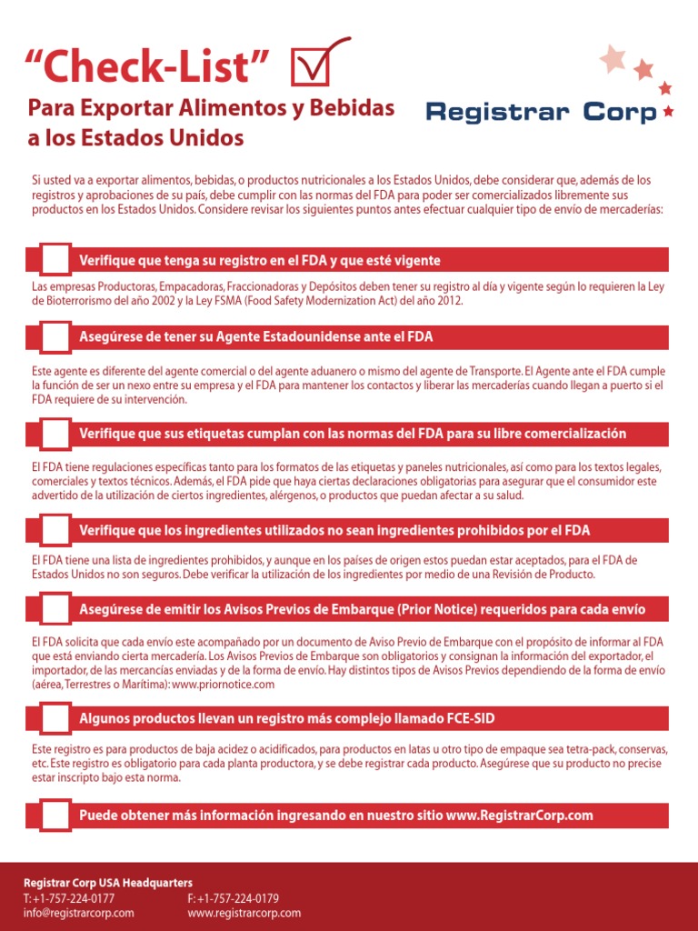 Checklist para Exportar A Los EE - Uu. | PDF | Negocios