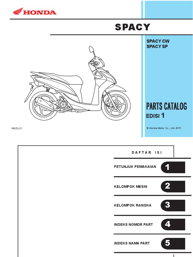 Manual Book Honda Spacy - Helm in | PDF
