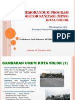 Memorandum Program Sektor Sanitasi Kota Solok