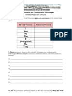 Worksheet Possessive Pronouns 2017