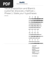 Blank’s Customer Discovery Method Part 1 _ Customer Development in Value Proposition _ Entrepreneur’s Toolkit