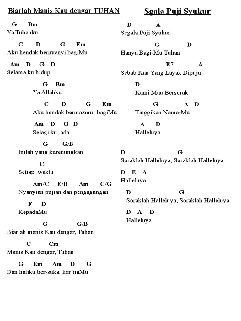 Chord lagu rohani waktu tuhan c