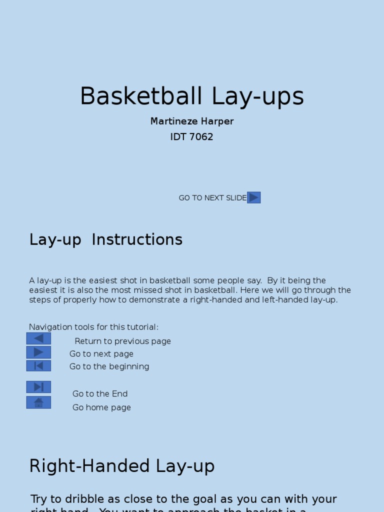 Lay-up Techniques for Right and Left Hands | PDF | Ball Games | Sports