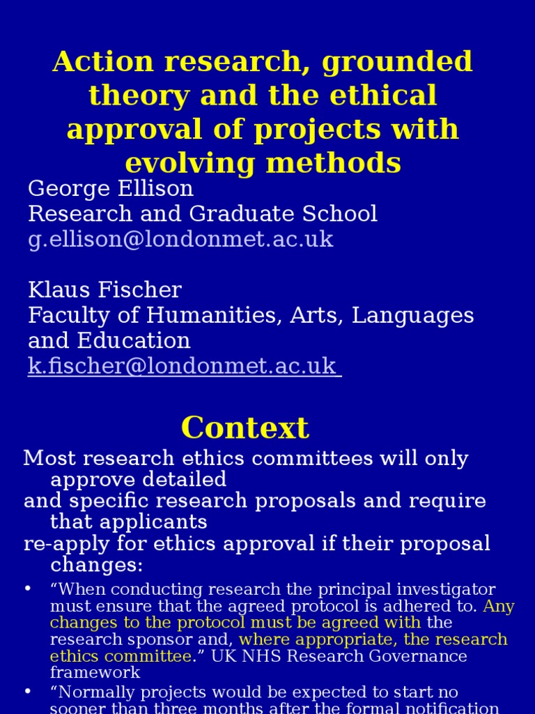 Ethics in Evolving Action Research Methods | PDF | Teachers ...