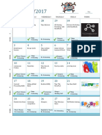 Activity Calendar, Updated April 26
