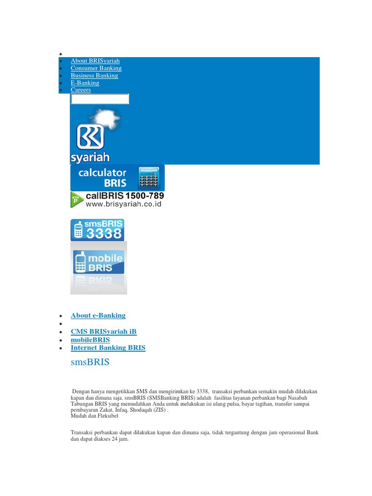 Cara Daftar Sms Banking Bri Syariah - Seputar Bank