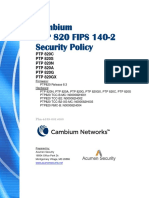 Cambium PTP 820 FIPS 140-2 Security Policy: PTP 820C PTP 820S PTP 820N PTP 820A PTP 820G PTP 820GX