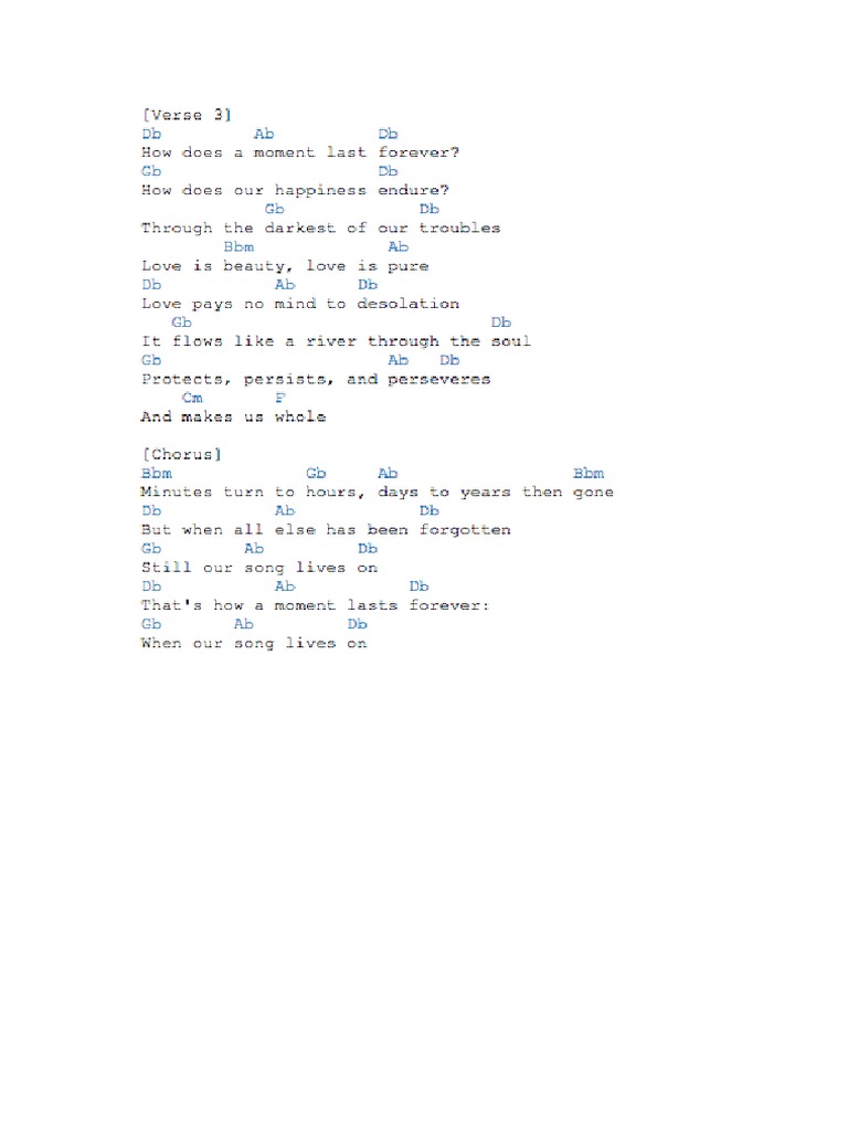 How Does a Moment Last Forever