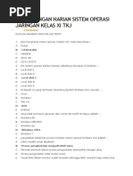 Soal Ulangan Harian Sistem Operasi Jaringan Kelas Xi