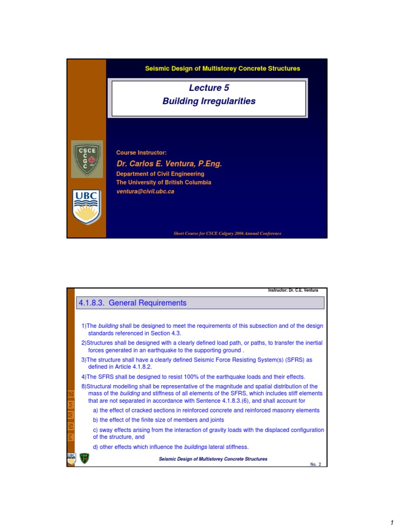 Seismic Design: Building Irregularities | PDF | Earthquake Engineering ...
