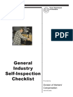 General Industry Self-Inspection Checklist: Division of Workers' Compensation