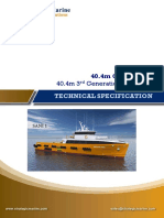 40.4m 3 Generation Crewboat: Technical Specification