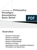 Week 2 - Research Philosophy and Paradigm