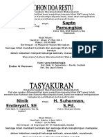 Tasyakuran Pernikahan Ninik dan Suherman