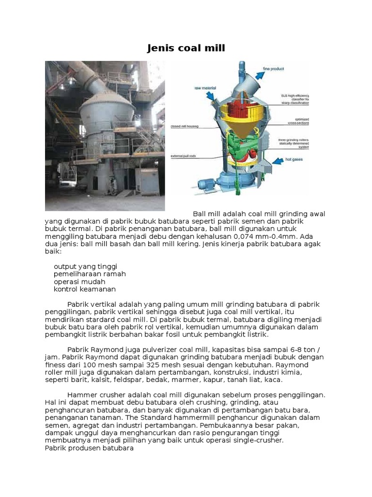 Jenis Coal Mill | PDF