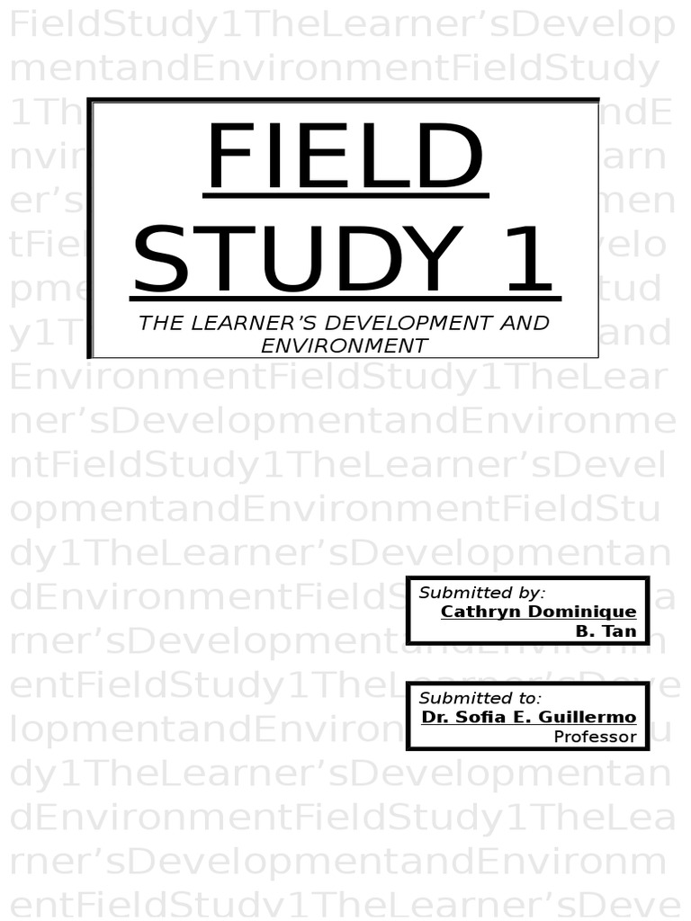 Field Study 1 PDF Classroom Classroom Management