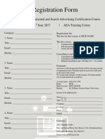 Registration Form Google Adwords Mauritius